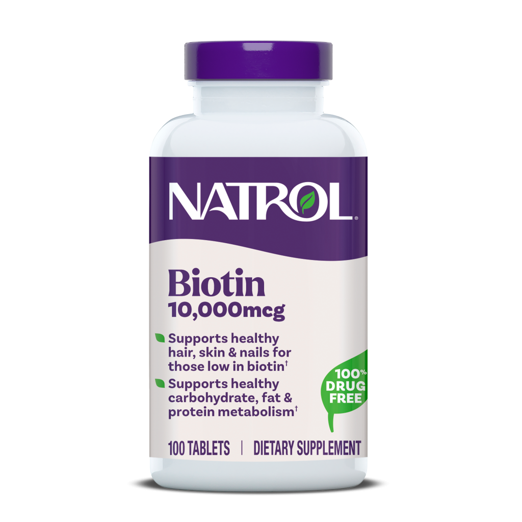 Natrol Biotin Tablets, 10,000 mcg — 100 Tablets