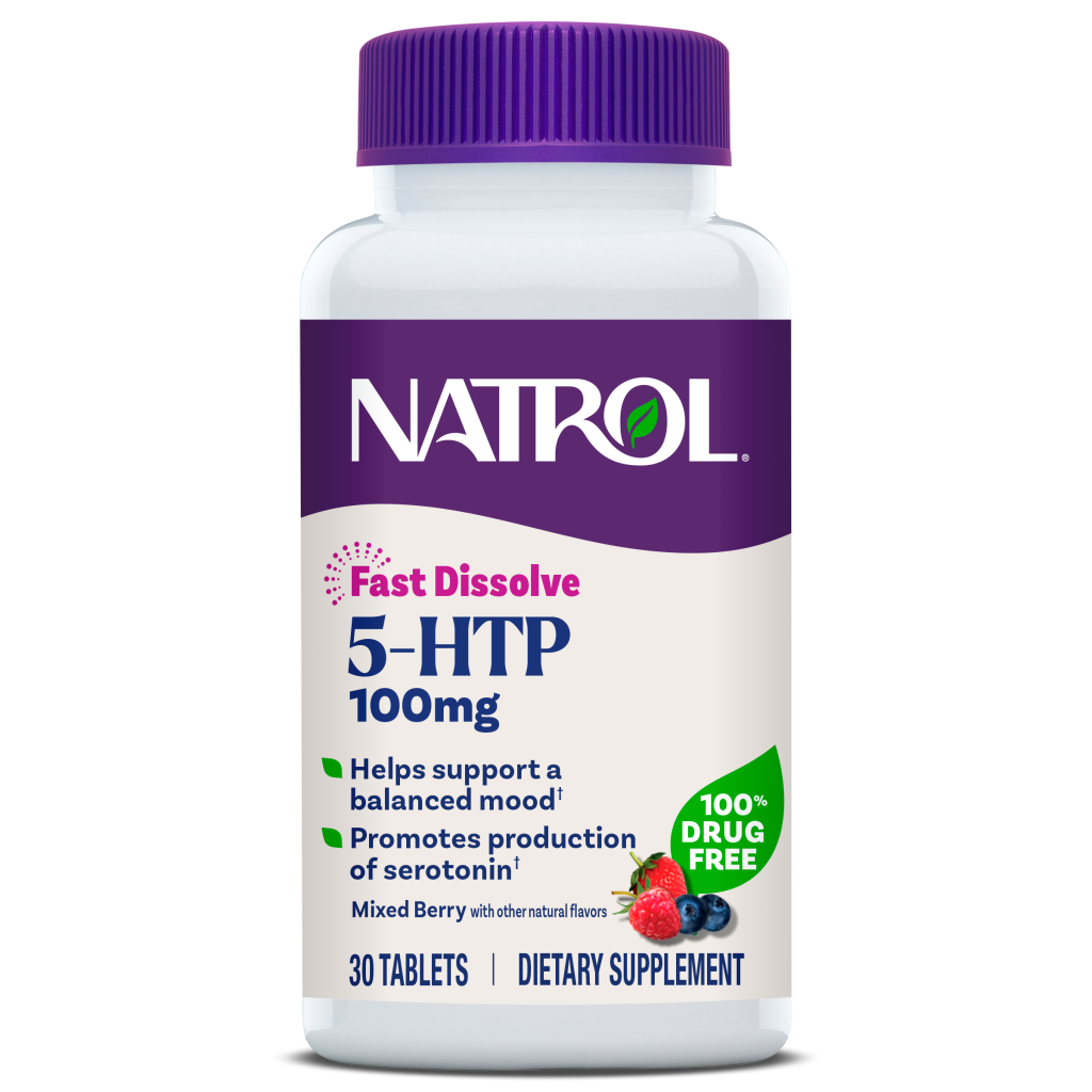 Natrol 5-HTP Mood & Stress Fast Dissolve Tablets - 100mg — 30 Tablets