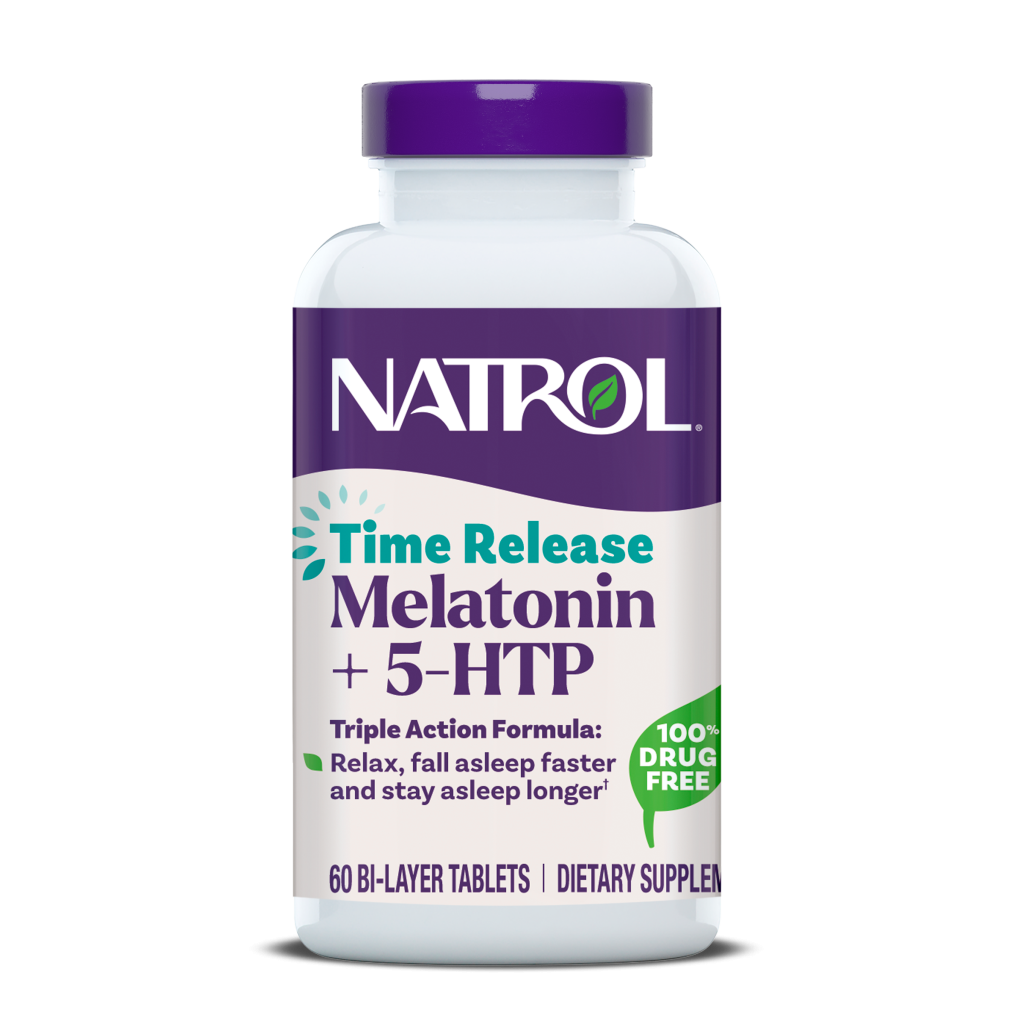 Natrol Time Release Melatonin + 5-HTP Tablets — 60 Tablets