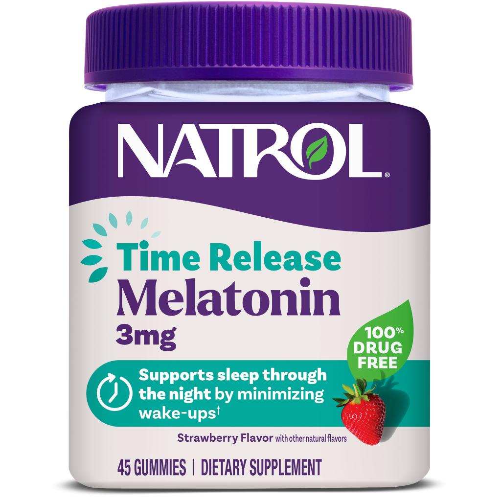 Natrol Time Release Melatonin Gummies, 3mg — 45 Gummies