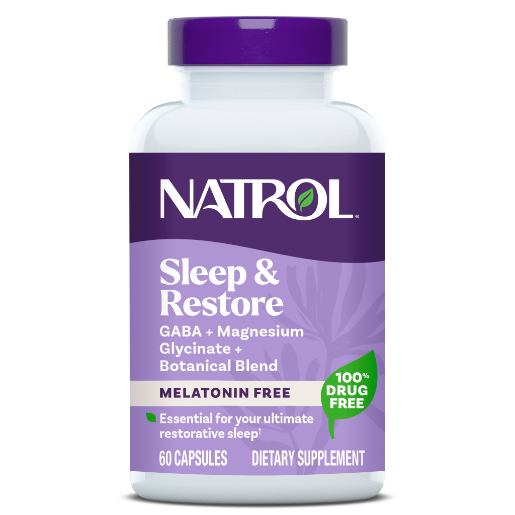 Natrol Sleep & Restore Melatonin Free Capsules — 60 Capsules