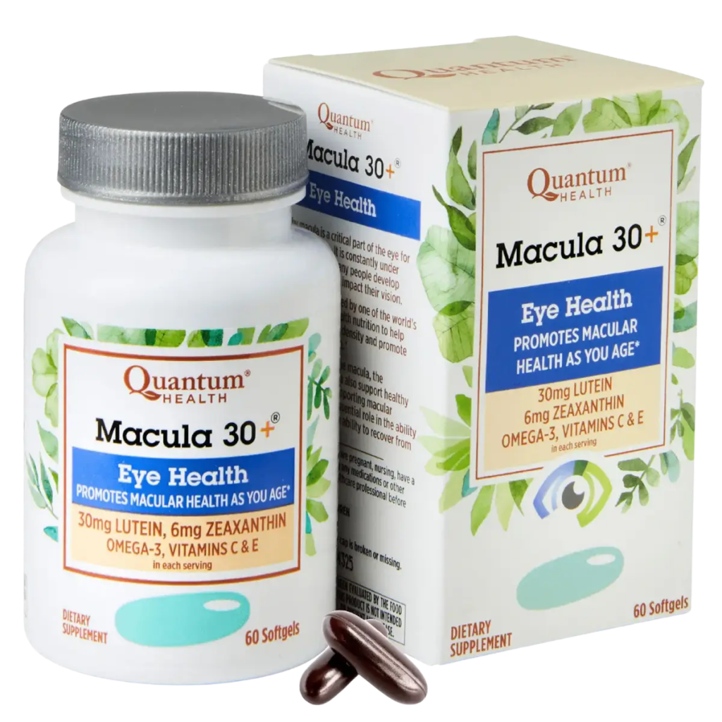 Quantum Health Macula 30+ Eye Health Lutein & Zeaxanthin Softgels — 60 Softgels