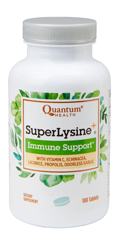 Quantum Health SuperLysine+ L-Lysine Immune Support Tablets — 180 Tablets