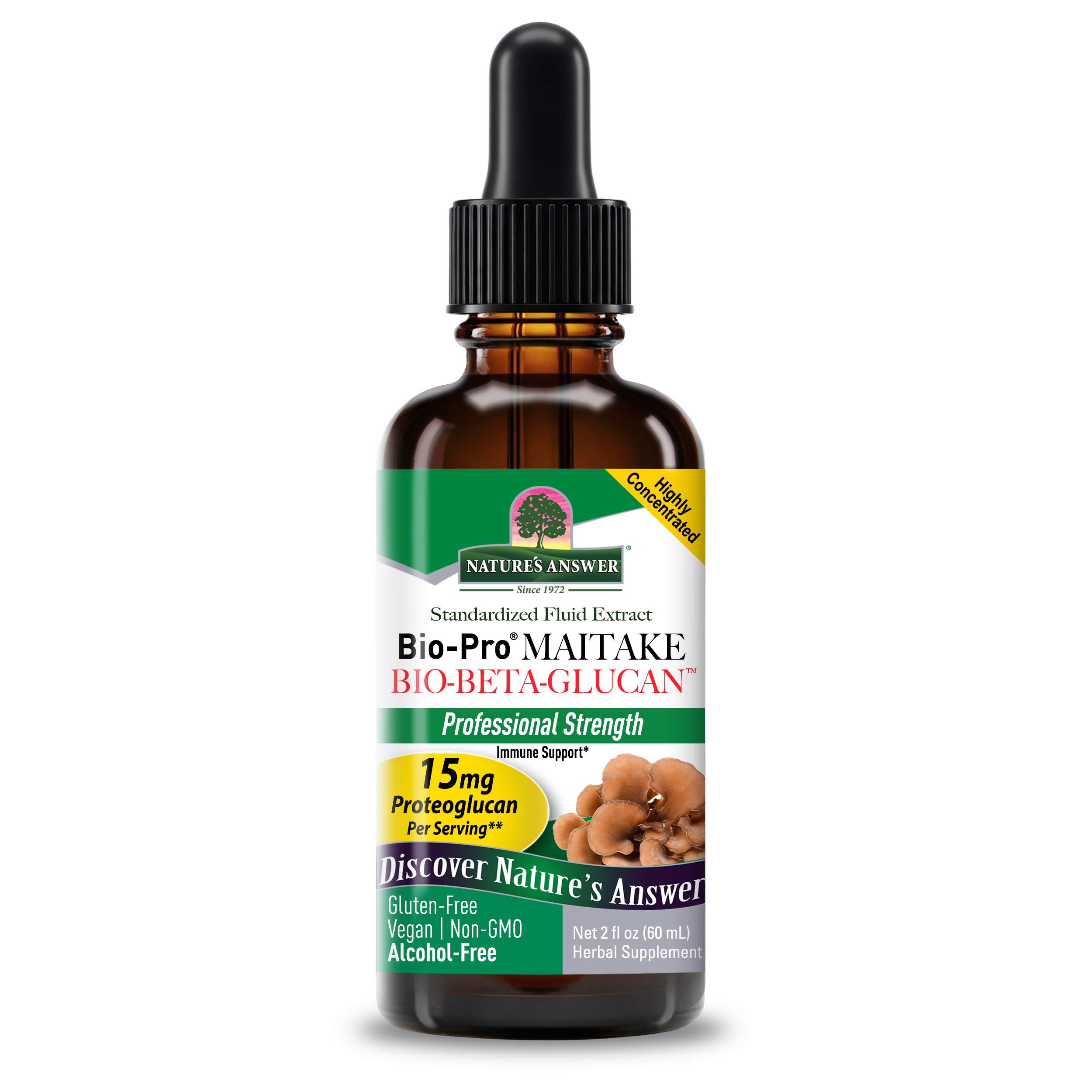 Nature's Answer BioPro Maitake Extract - Alcohol Free Liquid — 2 oz